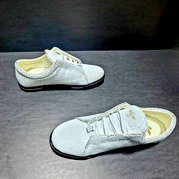 Made in Italy Creative Recreation White and Gold Art Deco Sneakers - Picture 3 of 16
